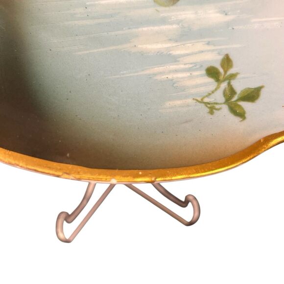 Vintage J&C Bavaria Plate Signed A. Koch Hand-Painted Grapes Gold Trim 8.5"Wide - Picture 7 of 10